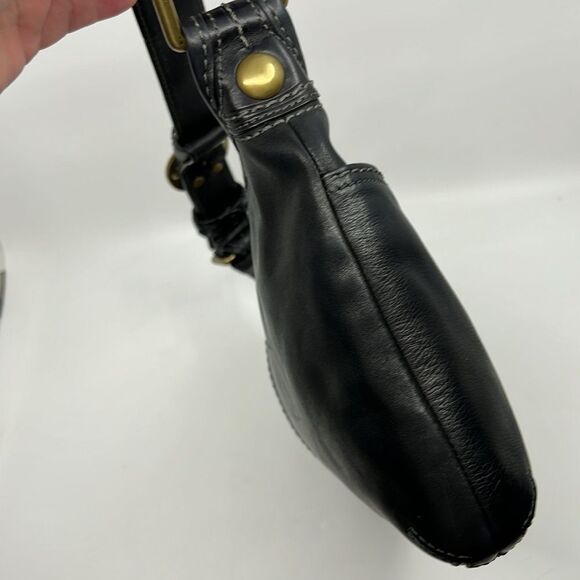 Coach Bleecker Hobo 11416 Black Glove-Tanned Leather Shoulder Bag Y2K Tattersall - Picture 5 of 17